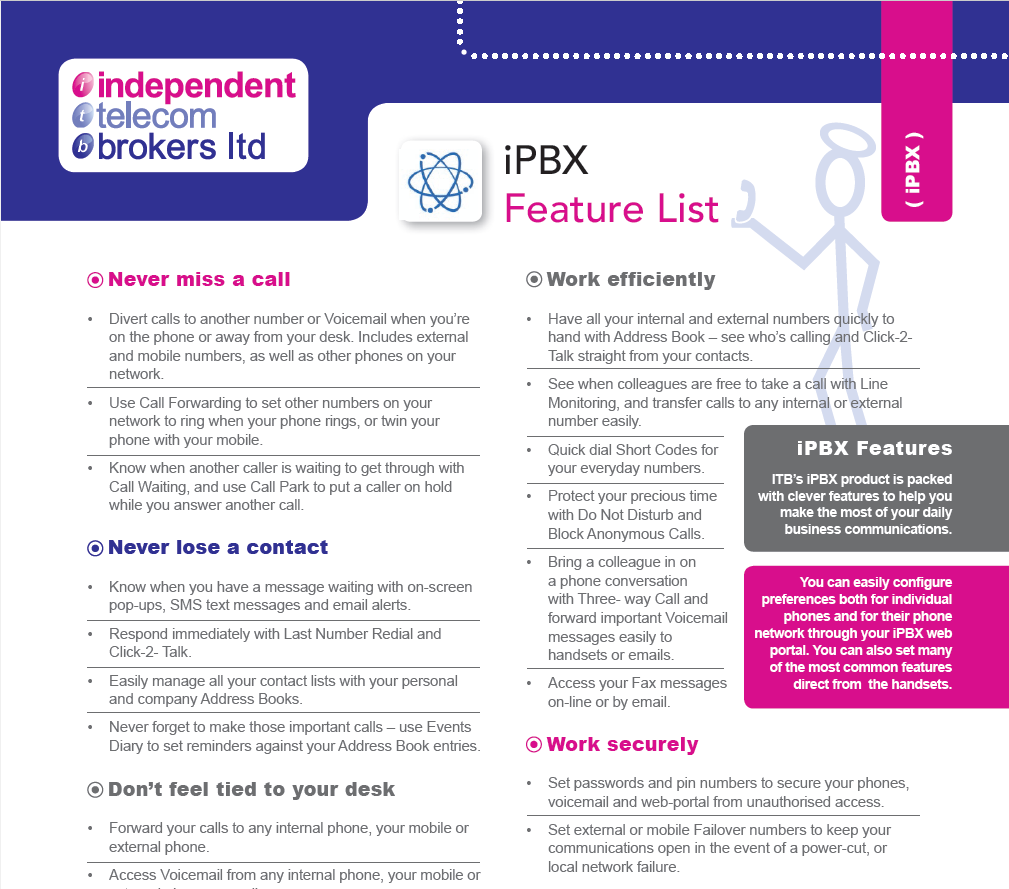 iPBX Feature List PDF | Click The Image To Download Manuall